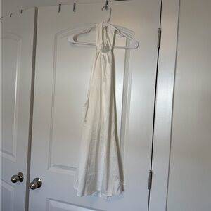 White Halter Top Dress
